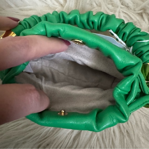 Sinbono Vegan Mini Drawstring Handbag - Grass Green - Picture 4 of 8